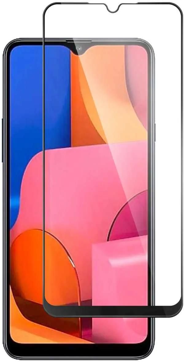 

Защитное стекло BoraSCO для экрана смартфона Samsung Galaxy A02, FullScreen, поверхность матовая, черная рамка, 2.5D (39933)