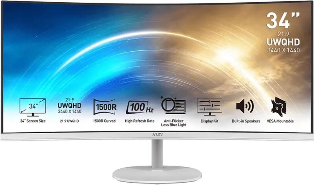 Монитор 34" MSI Pro MP341CQW белый