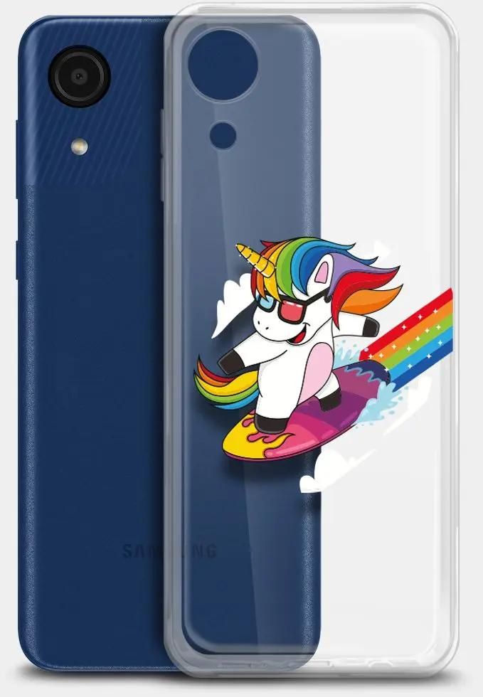 Чехол-накладка BoraSCO ArtWorks для смартфона Samsung Galaxy A03 Core, силикон, принт