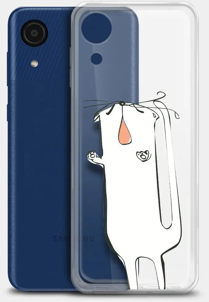 Чехол-накладка BoraSCO ArtWorks для смартфона Samsung Galaxy A03 Core, силикон, принт