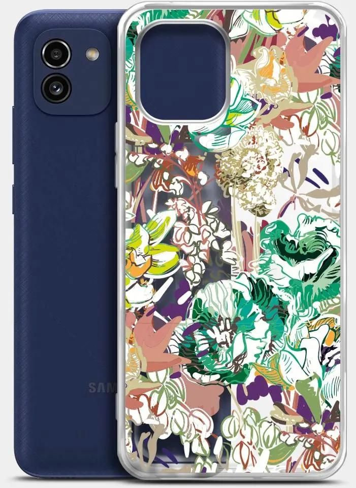 Чехол-накладка BoraSCO ArtWorks для смартфона Samsung Galaxy A03, принт