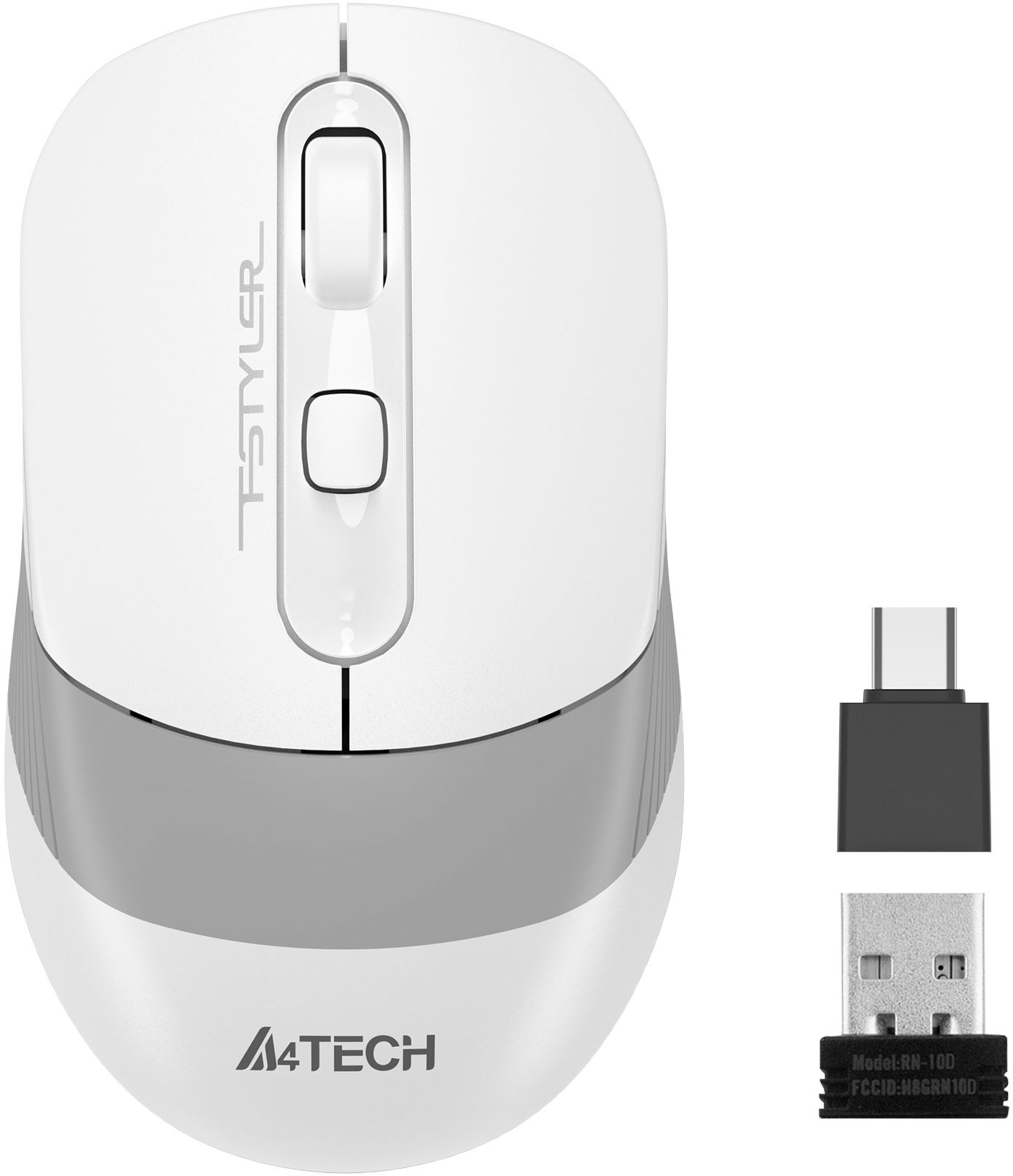 

Мышь беспроводная A4Tech Fstyler FG10CS Air, 2000dpi, оптическая светодиодная, USB, белый/серый (FG10CS AIR GRAYISH WHITE), Fstyler FG10CS Air