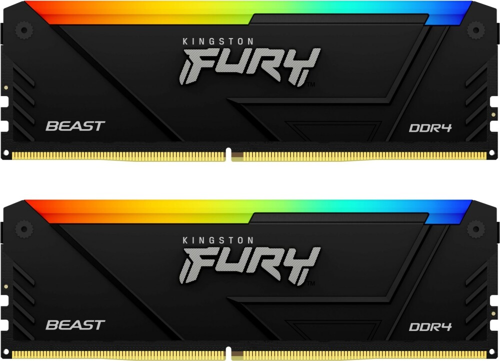 

Комплект памяти DDR4 DIMM 32Gb (2x16Gb), 3733MHz, CL19, 1.35V, Kingston, Fury Beast Black RGB (KF437C19BB12AK2/32) Retail, KF437C19BB12AK2/32