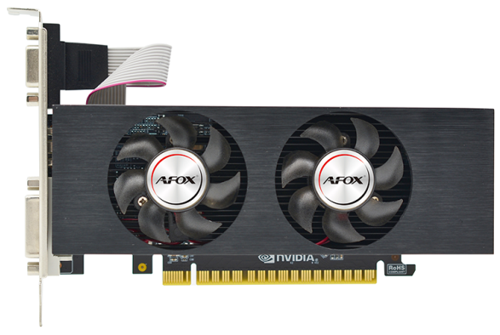 Видеокарта AFOX NVIDIA GeForce GTX 750 LP, 4Gb DDR5, 128 бит, PCI-E, VGA, DVI, HDMI, Retail (AF750-4096D5L4-V2) б/у, после ремонта, следы эксплуатации, без комплекта