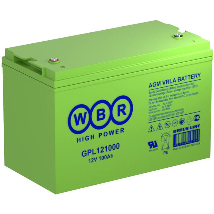 Аккумуляторная батарея для ИБП WBR GPL 121000, 12V, 100Ah