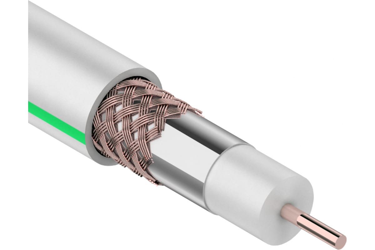 Кабель коаксиальный PROconnect SAT 703B, одножильный, экранированный, CCS, 20 м, белый (01-2431-2-20)