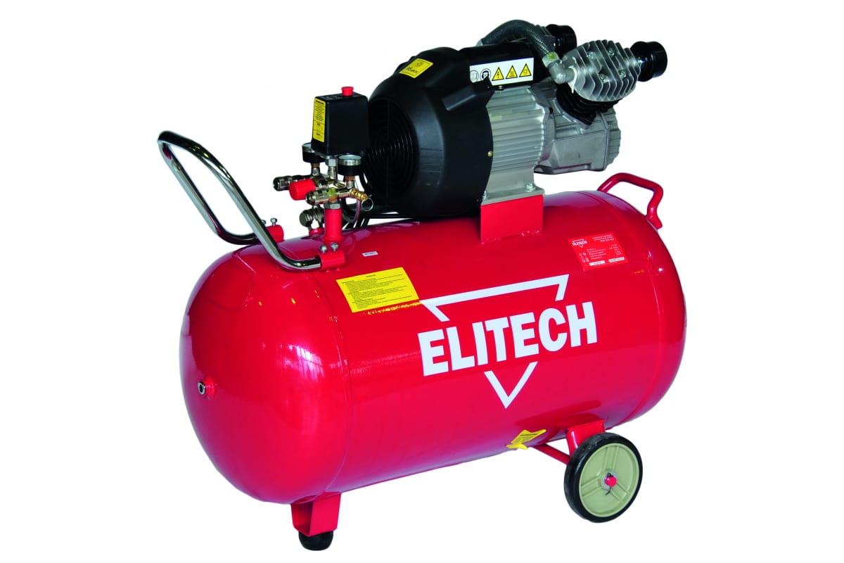 Компрессор воздушный Elitech КПМ 360/100 E0503.005.00, 100 л, 360л/мин