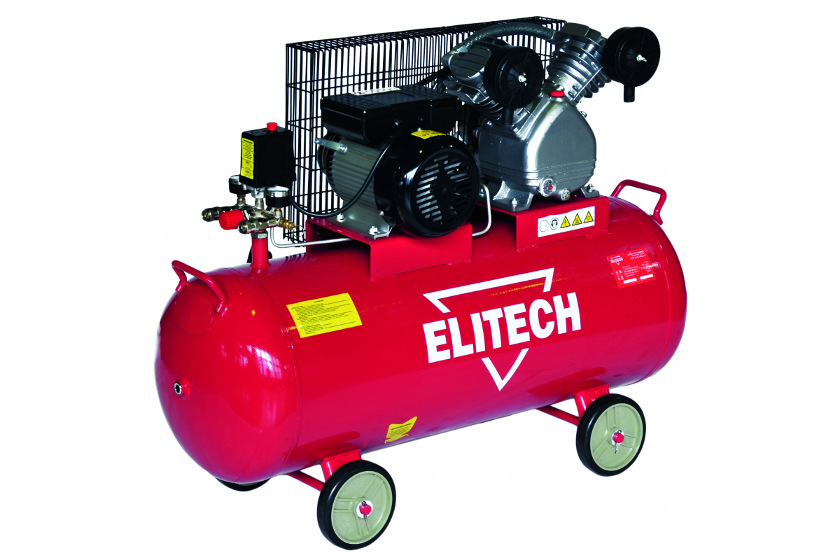 

Компрессор воздушный Elitech КПР 100/400/2.2 E0504.001.00, 2.2 кВт, 7.9 атм, 400л/мин, 220В, 100 л, масляный, электрический, поршневой, ременной (198649), КПР 100/400/2.2 E0504.001.00