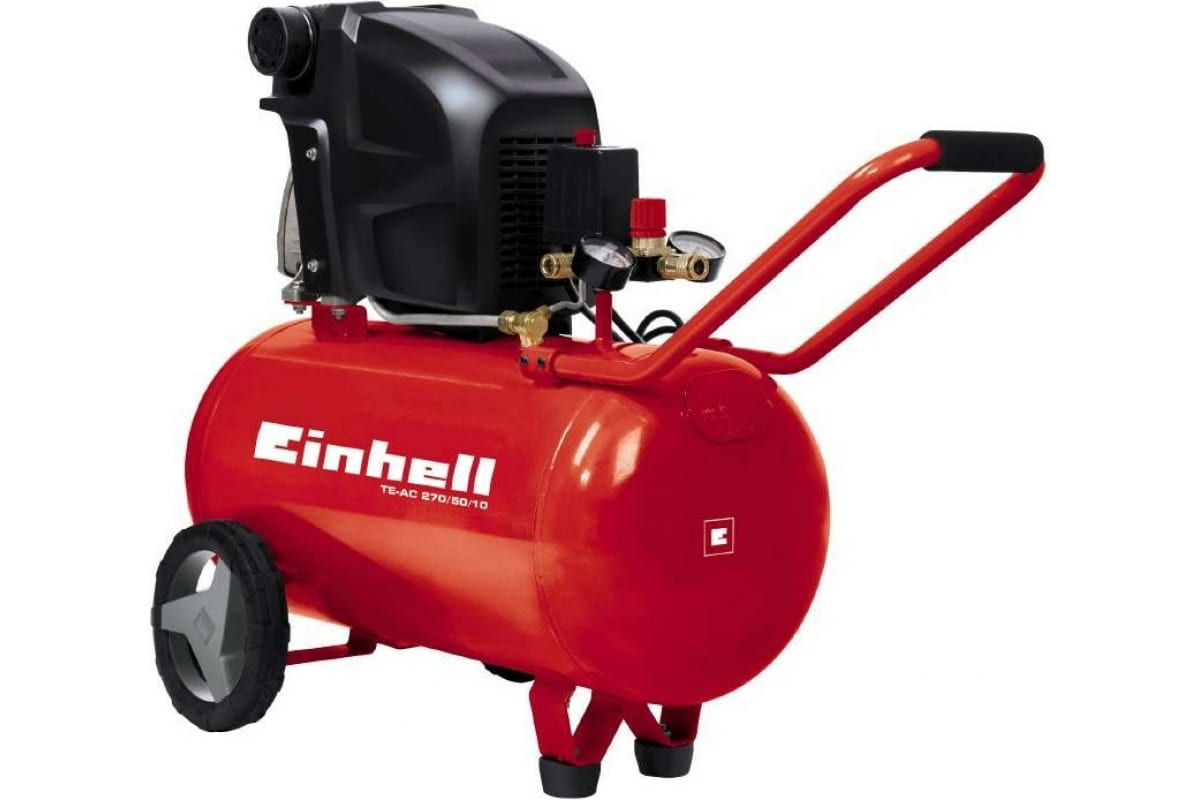 

Компрессор воздушный Einhell Expert TE-AC 270/50/10, 1.8 кВт, 9.87 атм, 270л/мин, 220В, 50 л, масляный, электрический, поршневой, коаксиальный (прямой) (4010440), TE-AC 270/50/10