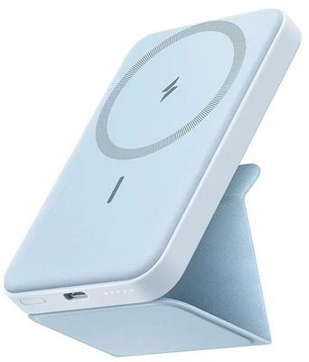 

Портативный аккумулятор (Powerbank) Anker PCore Mag-Go 5K, 5000 мА·ч, 1xUSB, 3А, QC, PD, QI, голубой (A1611G31), PCore Mag-Go 5K