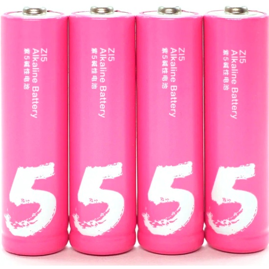 Батарейка ZMI Alkaline Rainbow Zi5, AA (LR6), 1.5V, 4 шт