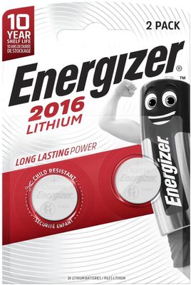 Батарея Energizer FSB2,CR2016, 3V, 2 шт
