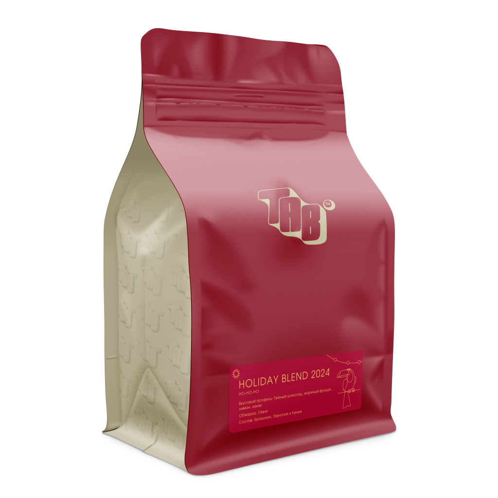 

Кофе в зернах Tab Holiday Blend 2024, бленд, свежая обжарка, 1 кг, арабика/робуста: 100/0 %, обжарка для эспрессо, Holiday Blend 2024