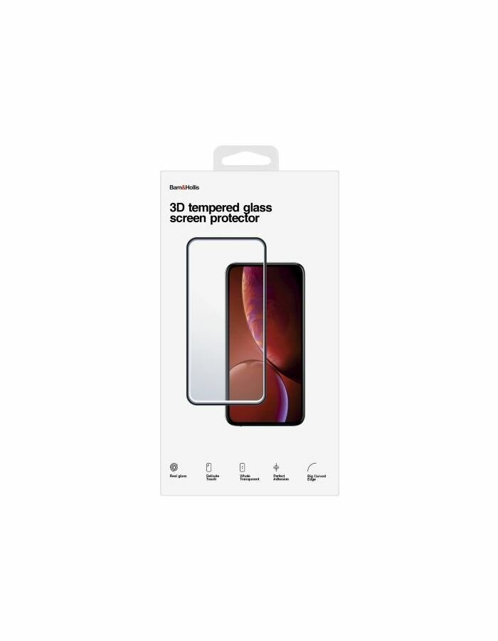 

Защитное стекло Barn&Hollis для экрана смартфона Apple iPhone 11, FullScreen, поверхность глянцевая, черная рамка (УТ000025229)