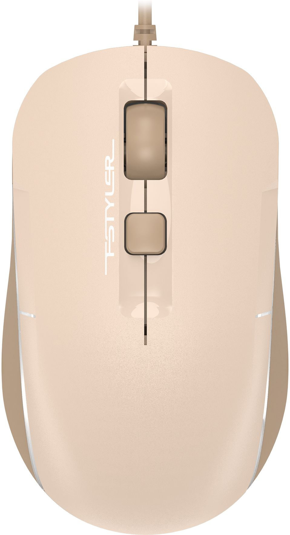 

Мышь проводная A4Tech Fstyler FM26S, 1600dpi, оптическая светодиодная, USB, бежевый/коричневый (FM26S USB (CAFE LATTE)), Fstyler FM26S