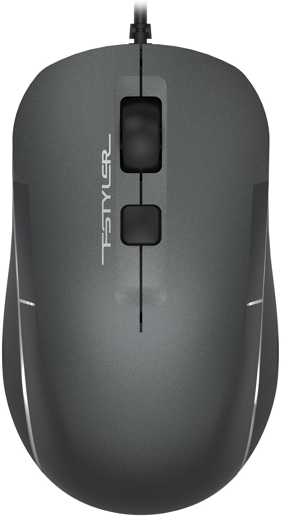 Мышь проводная A4Tech Fstyler FM26, 1600dpi, оптическая светодиодная, USB, серый (FM26 USB (SMOKY GREY))