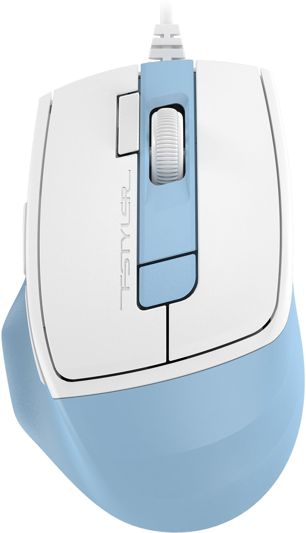 

Мышь проводная A4Tech Fstyler FM45S Air, 2400dpi, оптическая светодиодная, USB, белый/голубой (FM45S AIR USB (LCY BLUE)), Fstyler FM45S Air