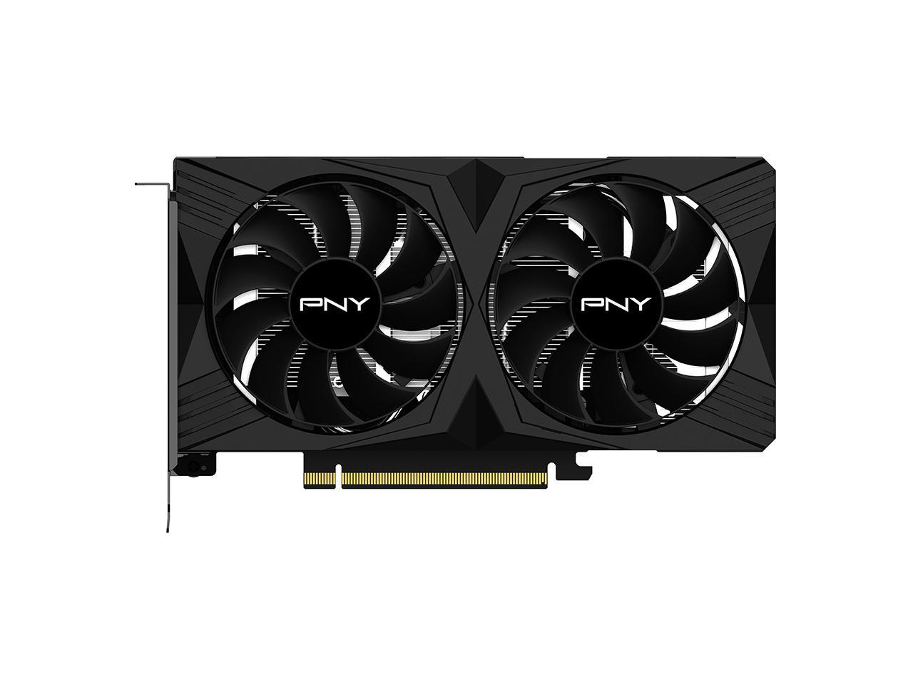 

Видеокарта PNY NVIDIA GeForce RTX 4060 VERTO Dual Fan , 8Gb DDR6, 128 бит, PCI-E, HDMI, 3DP, Retail (VCG40608DFXPB1), VERTO Dual Fan