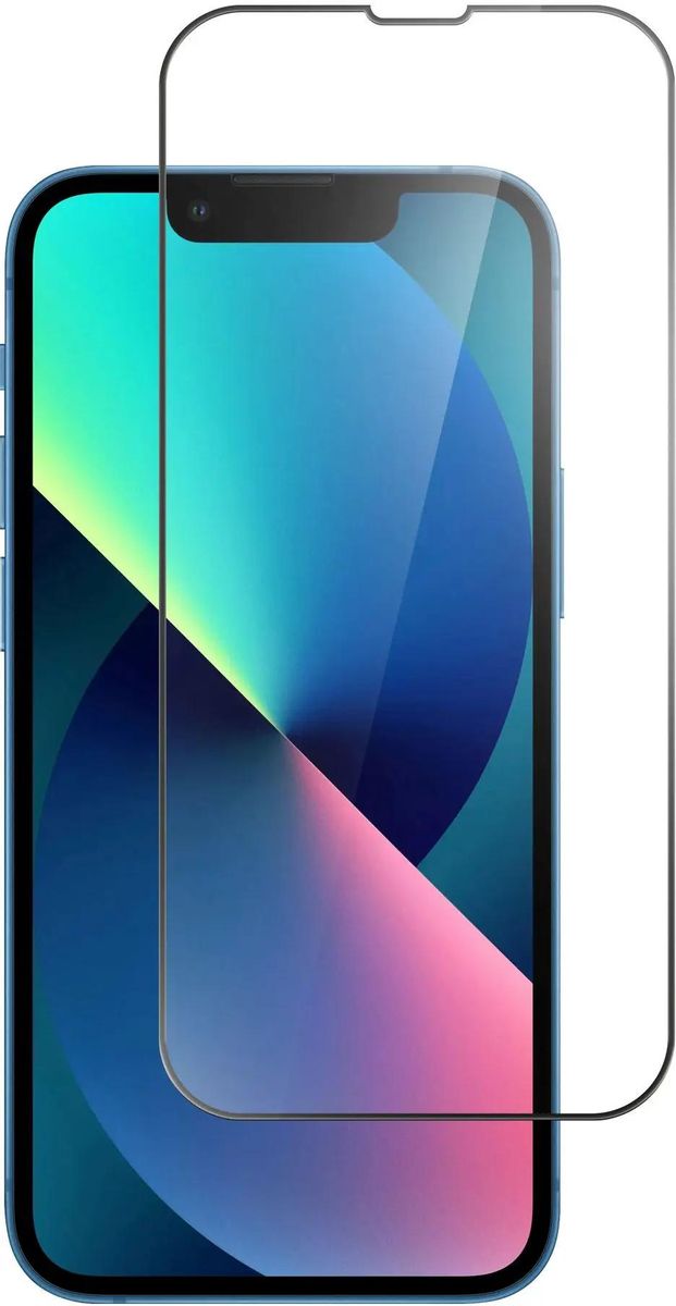 

Защитное стекло BoraSCO для экрана смартфона Apple, Full Screen/Full Glue, поверхность матовая, черная рамка (40434)