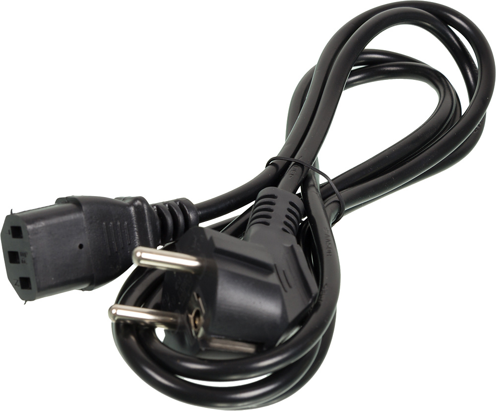 

Кабель питания Schuko (Euro)(M)-IEC-320-C13, 1.8м, черный Ningbo (RAN23-1000)