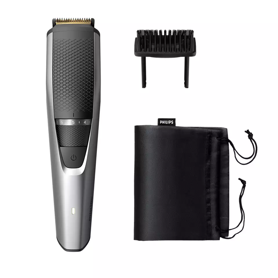 

Триммер Philips series 3000 BT3222/14, режимов 1, насадок 1, серый/черный (BT3222/14), BT3222/14