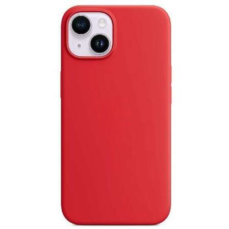 

Силиконовый чехол с микрофиброй Red Line MagSafe для смартфона Apple iPhone 14 Plus, силикон/микрофибра, Red (УТ000032610)