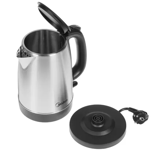 Чайник Midea MK-8029 1.7л. 2.2 кВт, нержавеющая сталь, серебристый/черный (MK-8029) б/у, отказ от покупки, следы эксплуатации