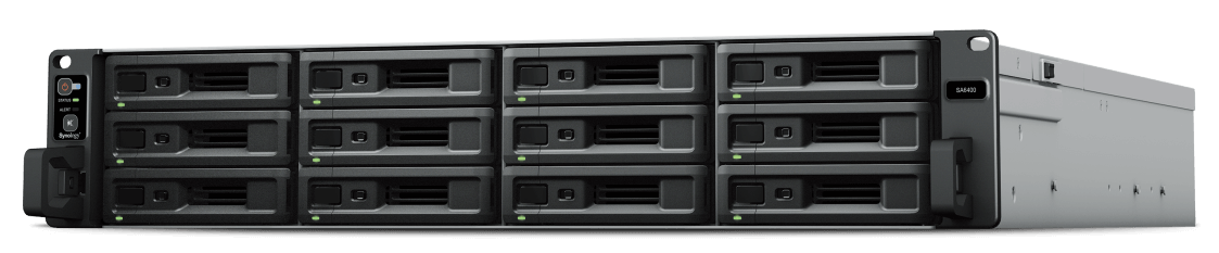 

Сетевой накопитель (NAS) Synology SA SA6400, 12x2.5"/3.5" SATA3 HDD, 4x1 Гбит/с + 2x10 Гбит/с, 2xUSB 3.X, AMD EPYC 7272/12x2.9 ГГц, DDR4 32Gb, 550W, 2U, (SA6400), SA6400