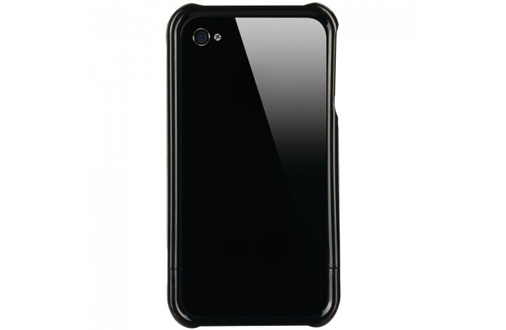 Чехол-накладка Griffin Elan Frame для смартфона Apple iPhone 4/4S, кожа, графит (GB01791)