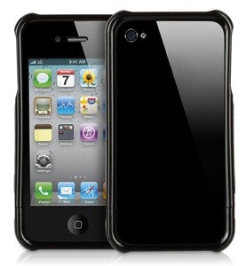 Чехол-накладка Griffin Elan Frame для смартфона Apple iPhone 4/4S, поликарбонат, черный (GB01776)