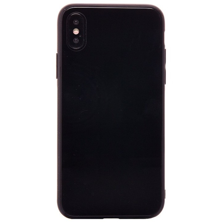 Чехол-накладка NXE Glass Azur stone series для смартфона Apple iPhone X/XS, черный