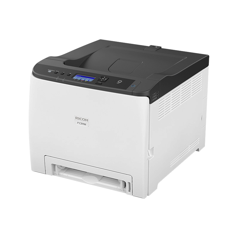 Принтер лазерный Ricoh P C311W, A4, цветной, 25 стр/мин (A4 ч/б), 25 стр/мин (A4 цв.), 2400x600 dpi, дуплекс, сетевой, Wi-Fi, USB, белый/черный (408542)