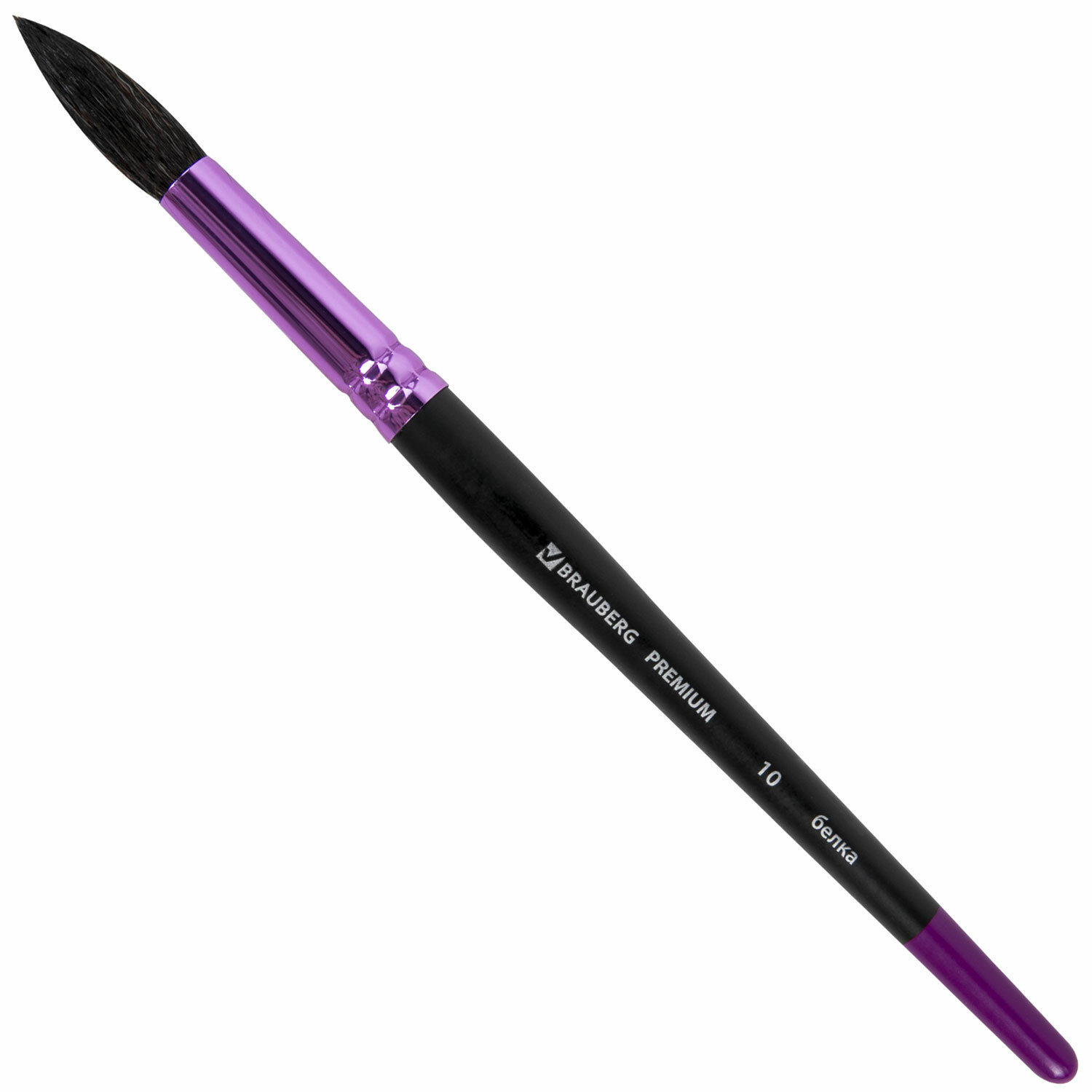 

Кисть художественная Brauberg №10 ворс: белка (200979), №10