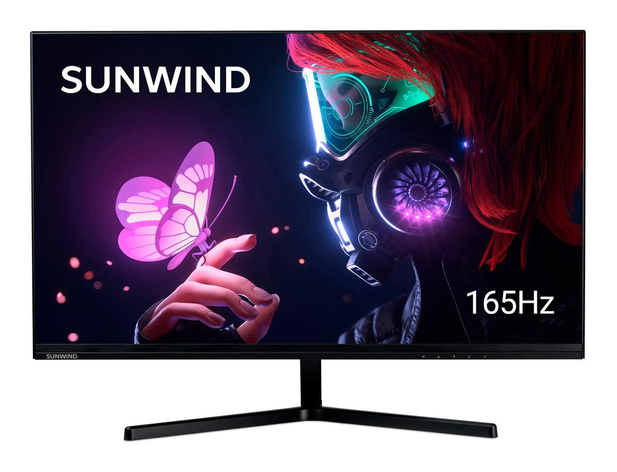 

Монитор 23.8" Sunwind SUN-M24BG110 VA, 1920x1080 (16:9), 250кд/м2, 165 Гц, 6 мс, 178°/178°, HDMI, DisplayPort, USB-Hub, черный (SUN-M24BG110), SUN-M24BG110