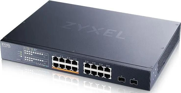 Коммутатор ZYXEL NebulaFlex XMG1915-18EP, управляемый, кол-во портов: 16x2.5 Гбит/с, кол-во SFP/uplink: SFP+ 2x10 Гбит/с, PoE: 16x60 Вт (макс. 180 Вт) (XMG1915-18EP-EU0101F)
