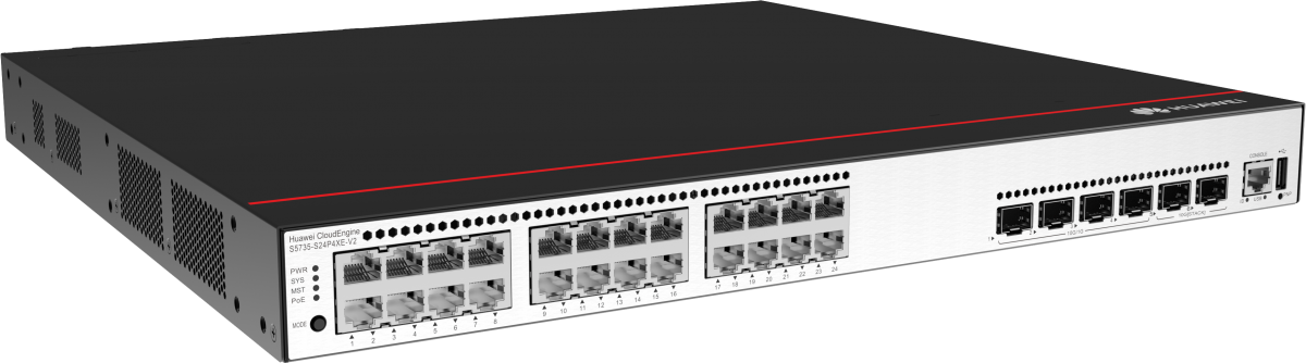 Коммутатор Huawei S5735-S24P4XE-V2, 24x1 Гбит/с, SFP/uplink: SFP+x4 (98012030)