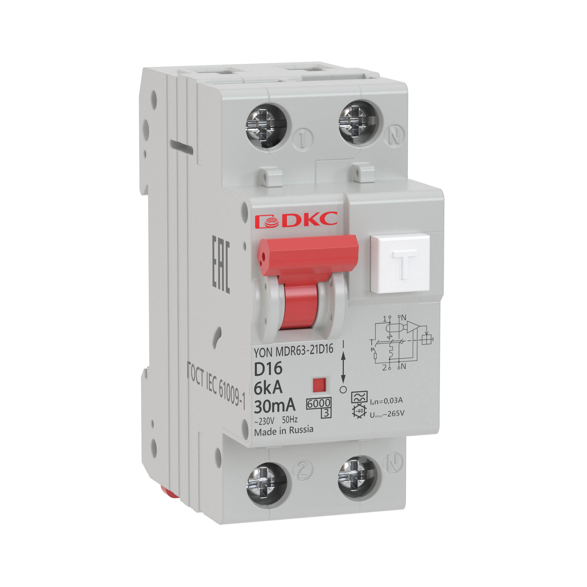 

Выключатель автоматический DKC MDR63-22C32-A YON 1P+N 32А C 6кА (MDR63-22C32-A), MDR63-22C32-A