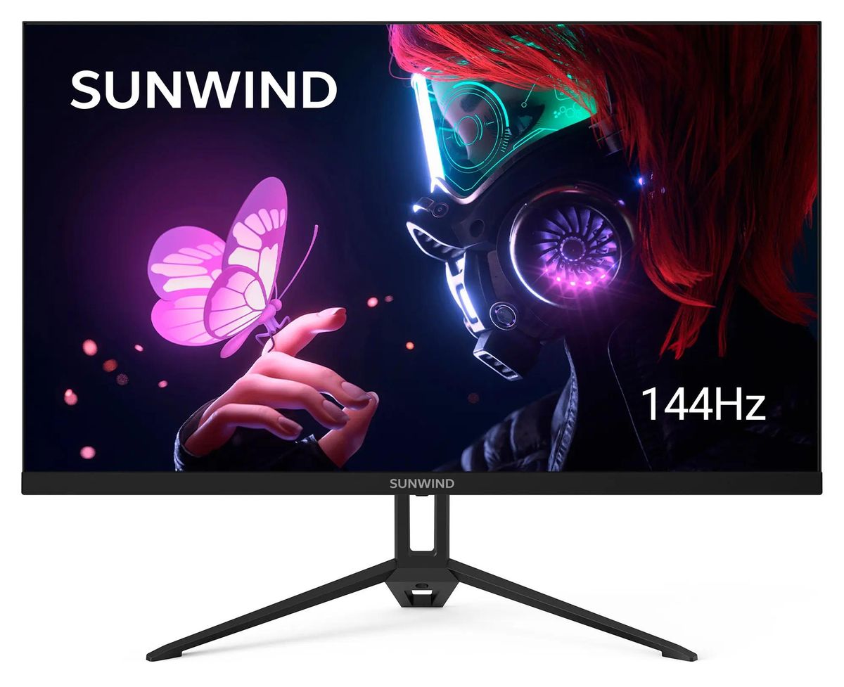 

Монитор 27" Sunwind SUN-M27BA108 IPS, 1920x1080 (16:9), 280кд/м2, 144 Гц, 3 мс, 178°/178°, HDMI, DisplayPort, черный (SUN-M27BA108), SUN-M27BA108