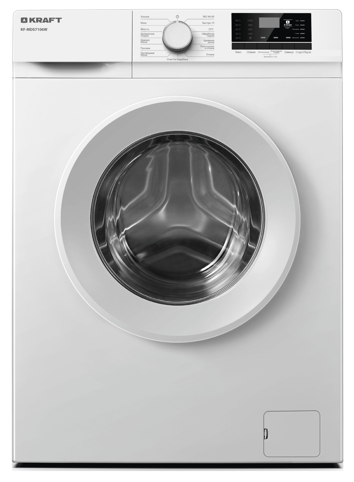 

Стиральная машина KRAFT KF-MDS7106W, 7 кг, 1000 об/мин, белый (KF-MDS7106W), KF-MDS7106W