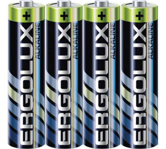 

Батарея Ergolux Alkaline, AAA (LR03), 1.5V, 4 шт. (14281)
