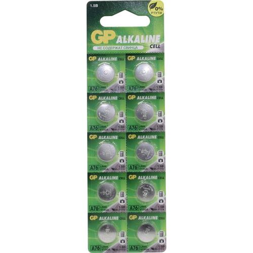 Батарея GP Alkaline Cell,A76 (G13, LR44), 1.5V, 10 шт