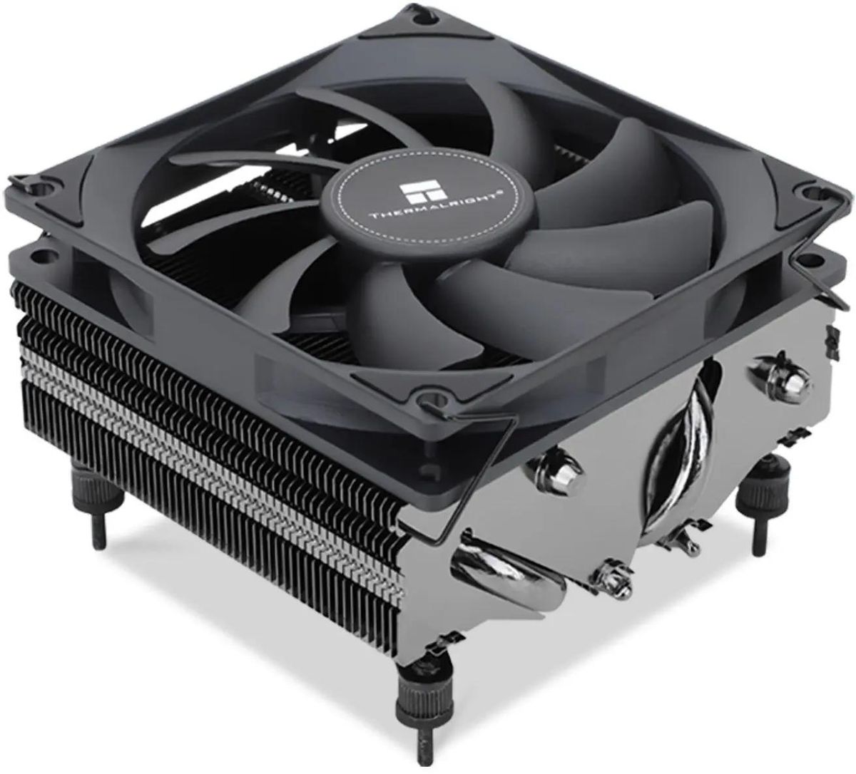 

Кулер для процессора Thermalright AXP-90 X53 Full Black для Socket/115x/1200/1700/1851/AM4/AM5, 90 мм, 2700rpm, 22.4 дБА, 4-pin PWM, Al+Cu (AXP-90-X53-FULL-BL), AXP-90 X53 Full Black