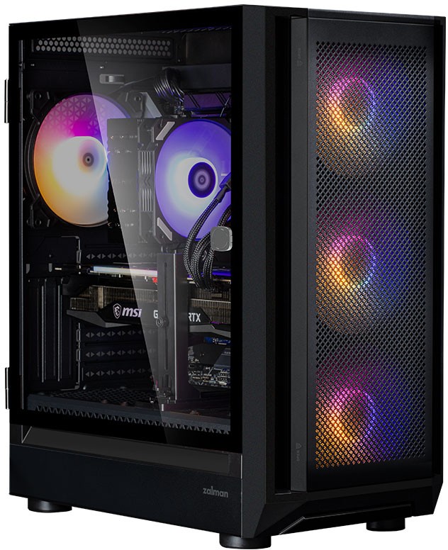 

Корпус Zalman i6, EATX, Midi-Tower, USB 3.0, USB Type-C, RGB подсветка, черный, без БП (i6 Black), i6