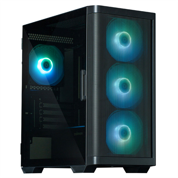 Корпус Zalman M4 Black, mATX, Mini-Tower, 2xUSB 3.0, RGB подсветка, черный, без БП (M4 Black)