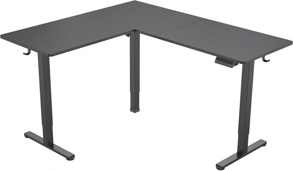 Офисный стол Cactus CS-EDXL-BBK, ЛДСП/металл, черный (CS-EDXL-BBK)