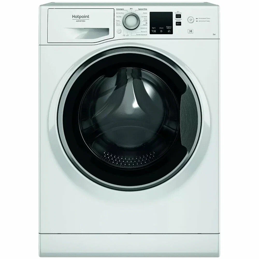 

Стиральная машина HOTPOINT NUS 5015 S RU, 5 кг, 1000 об/мин, белый (869991644570), NUS 5015 S RU