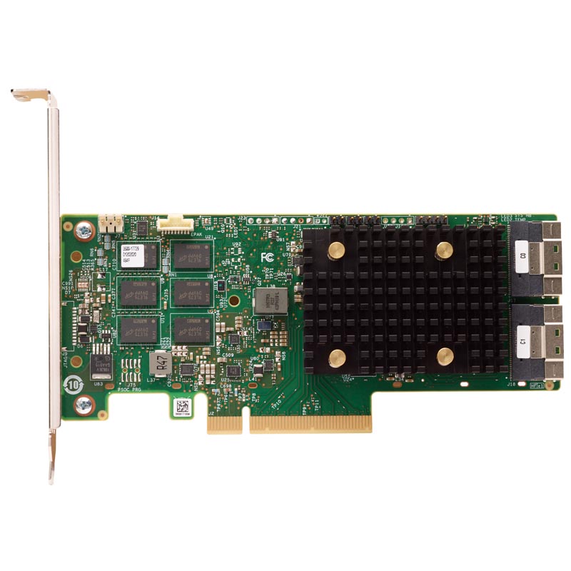 Контроллер Lenovo ThinkSystem RAID 940-16i, SAS/SATA 12G, 16-port (miniSAS HD), 0, 1, 10, 5, 50, 6, 60, JBOD, 8gb, PCI-Ex8, OEM (4Y37A09730)