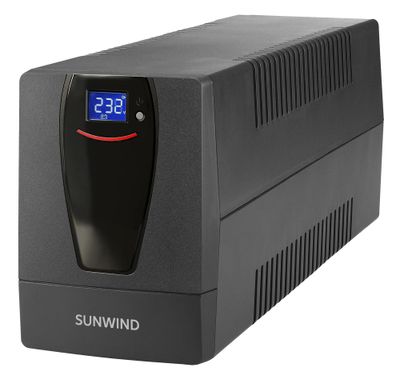 

ИБП SUNWIND SW1200 LCD, 1200 В·А, 720 Вт, EURO, розеток - 4, черный (SW1200 LCD), SW1200 LCD