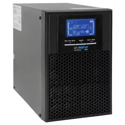 ИБП Энергия Pro OnLine 1000 230В-24В Tower, 1000 В·А, 800 Вт, EURO, розеток - 2, USB, черный (Е0201-0071) (без аккумуляторов)