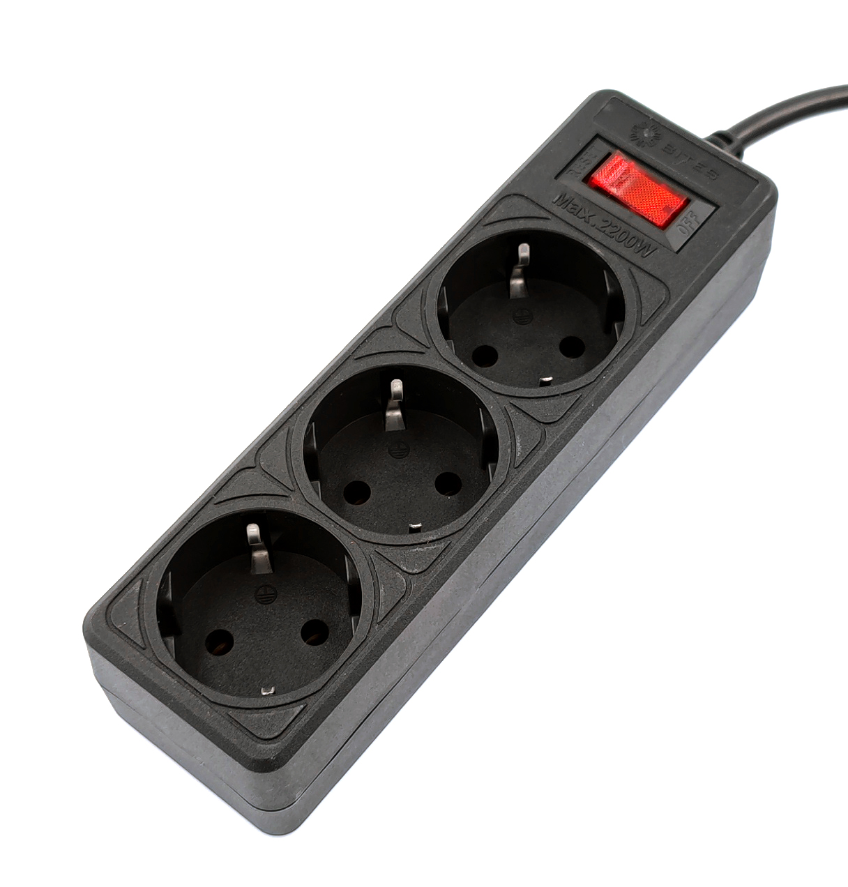 

Сетевой фильтр 5bites GARDA SP3B-510, 3-розетки, 1 м, черный, GARDA SP3B-510